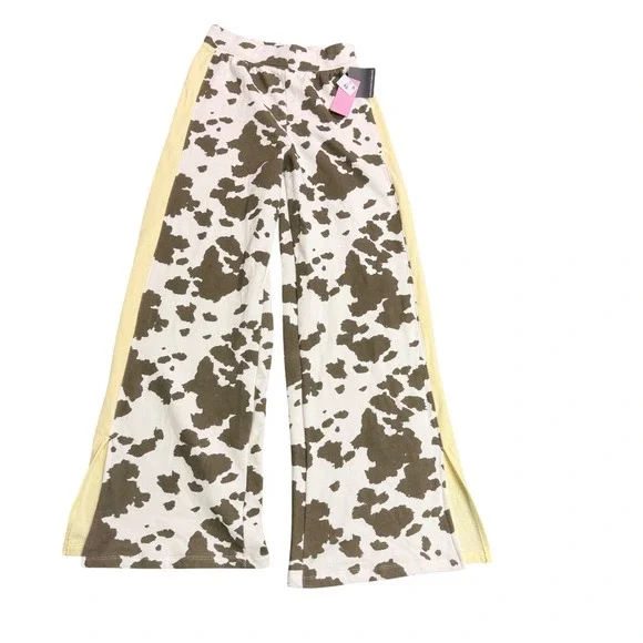 NWT Grayson Threads Western Boho Chic Cowgirl Wide Leg Pants XS Yellow Side - Picture 1 of 4